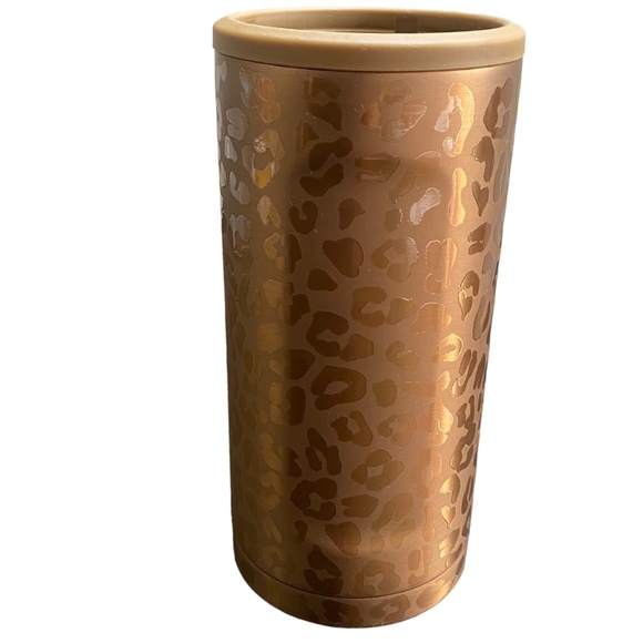 Brumate Hopsulator Slim Insulated Can Cooler in Gold Leopard - Picture 4 of 8